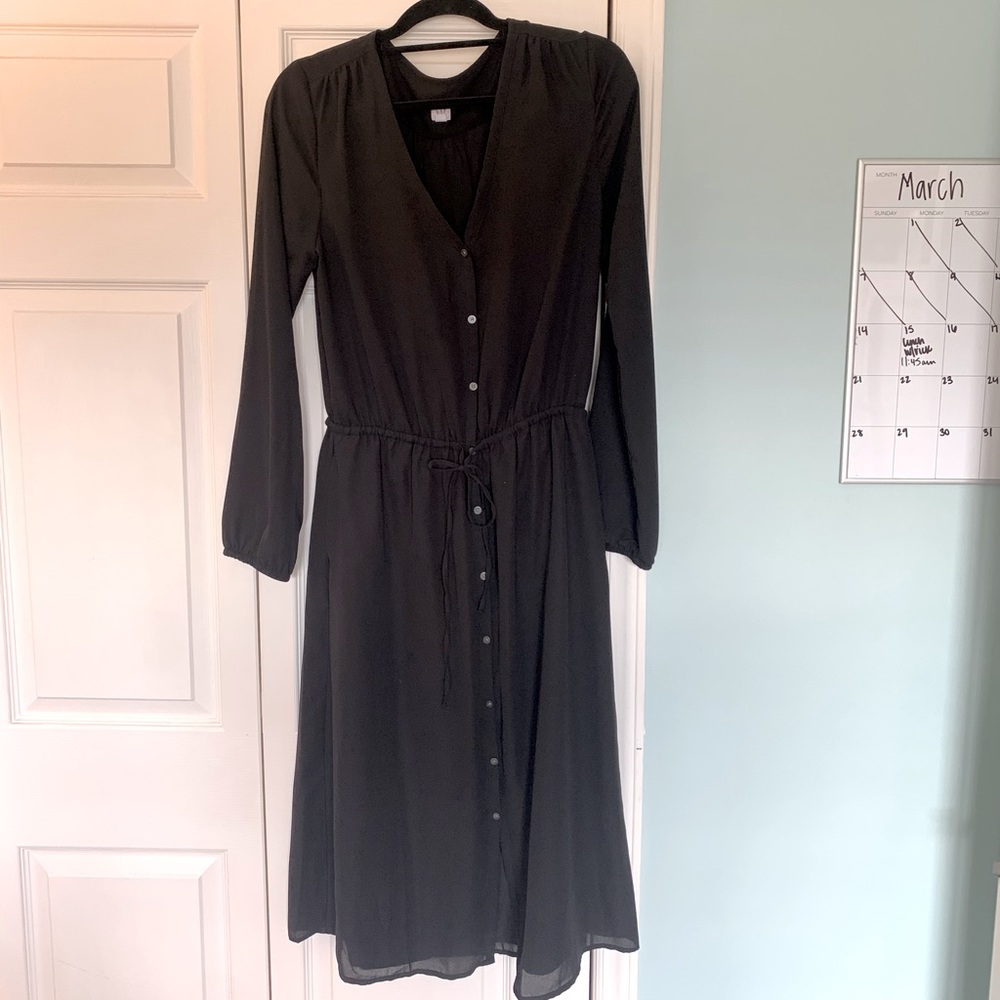 Black tea length GAP dress
